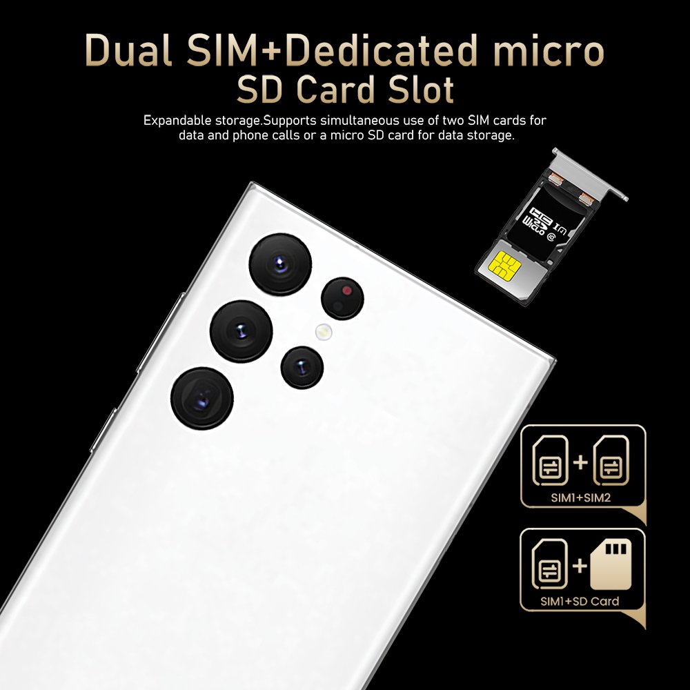 Smartphonehot Selling 5g Smarephone S23 Ultra Original 7.2 Inch 16gb+1tb 48+108mp Face Recognition Smartphone Cell Mobile Phonem